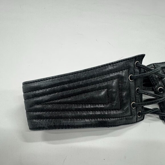 InWear Black Lace-Up Corset Belt - Picture 4 of 6